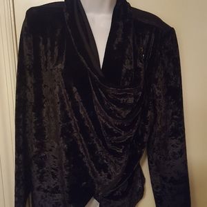 Blank NYC Black Velvet Moto Jacket. Sz.M